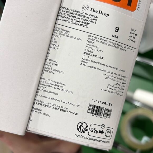 The Drop Women's Pink/Clear Avery Square Toe Two Strap High Heeled Sandal Size 9 - Picture 5 of 6